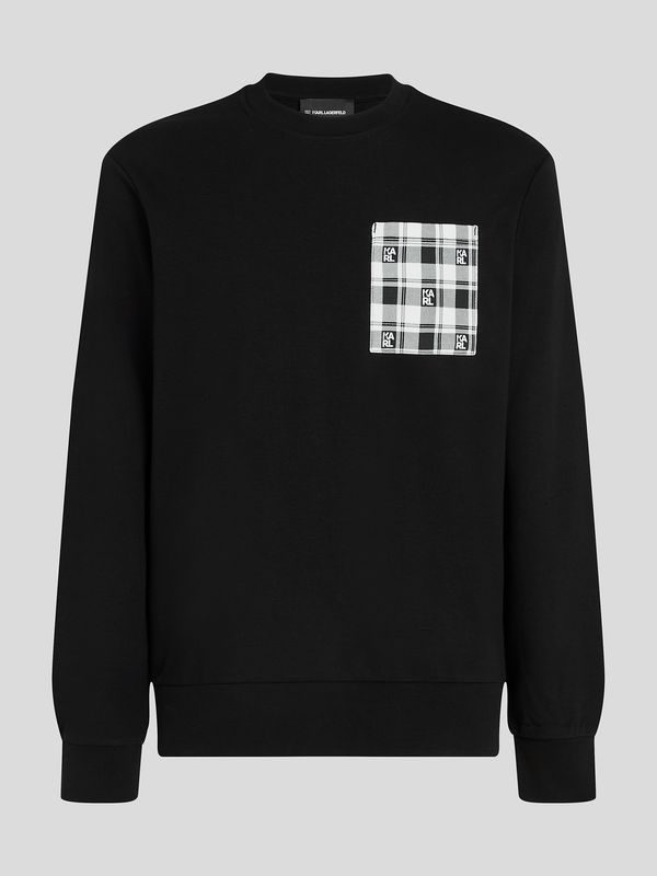 CHECK POCKET SWEATSHIRT