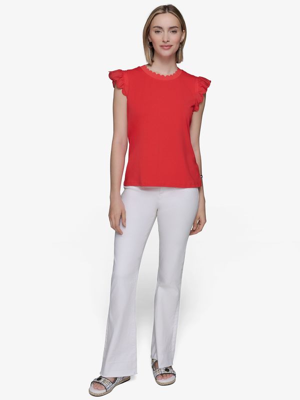 SCALLOP SLEEVE TSHIRT