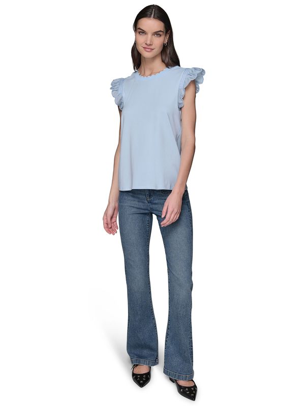 SCALLOP SLEEVE TSHIRT