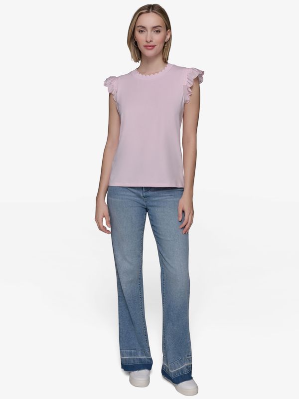 SCALLOP SLEEVE TSHIRT