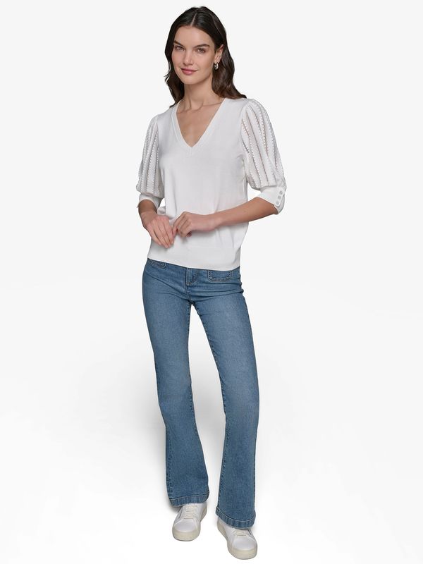 SS SWEATER WITH CONTRAST & POI