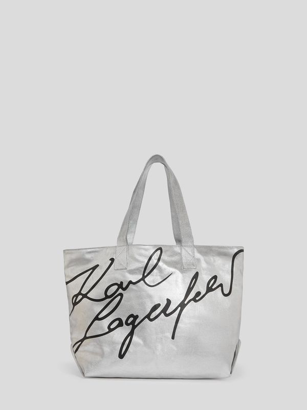 Bolso shopper K / Style con efecto metálico