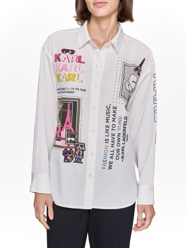 BLUSA MIXED MOTIF WOVEN