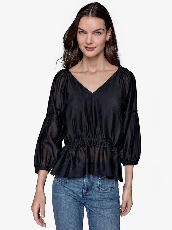 Blusa con cintura fruncida