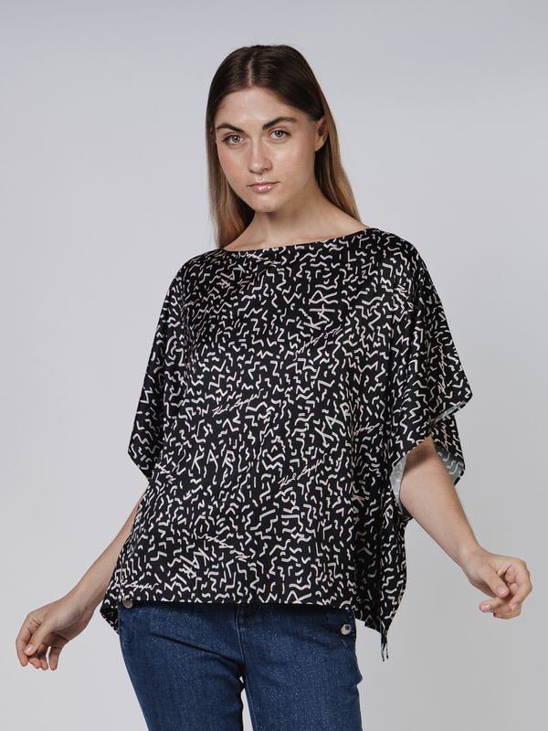 BLUSA  MEMPHIS AOP SATIN SCARF BLOUSE